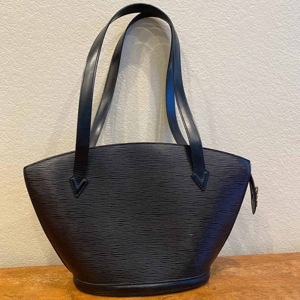 Louis Vuitton black leather purse